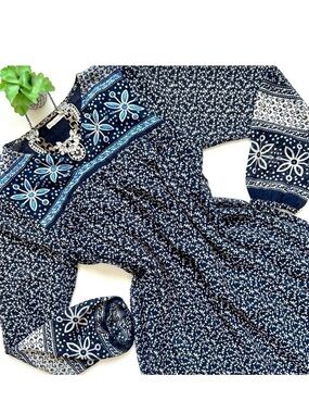 Anthropologie Kas New York Grazia Floral Embroidered Midi Peasant Dress Size XS
